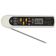 PCE-IR 100: Foldable Infrared Probe Thermometer with HACCP System (IR: -33 ... 220ºC/ Probe:  -55 ... 330°C)